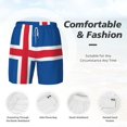 thumbnail image 3 of Mens Iceland Flag 2 in 1 Quick Dry Swim Trunks with Compression Liner Beach Shorts, 3 of 6