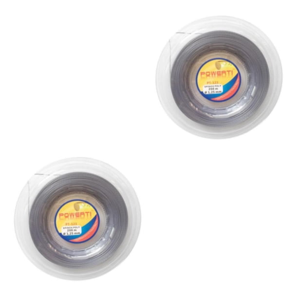Cuerda de raqueta Greeniant 12 m Hilo de alta elasticidad Texturizado Gris 2Conjunto