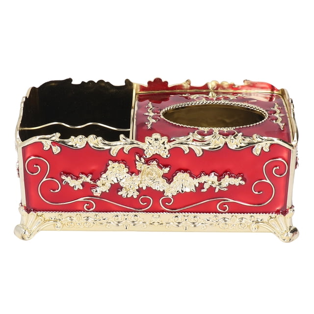 Soporte para caja de pañuelos ANGGREK Con Flor Dorada Y rosa Esmalte Acrílico para baño