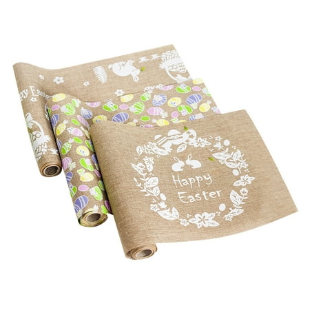 

JeashCHAT 3 Pcs Easter Table Runner Spring Flowery Table Runner Cutwork Embroidered Floral and Bunnys Dresser Scarf Table Topper Home Kitchen Dining Tabletop Decoration