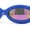 Blue - Purple Mirror, variant on Trendy Thick Plastic Exaggerated Oval 90s Sport Sunglasses All Black
