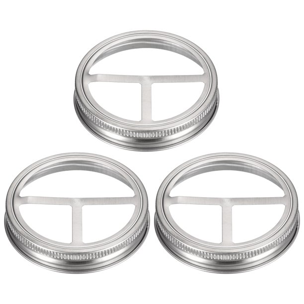 Soporte para cepillos de dientes Unique Bargains tarro de albañil 304 Acero inoxidable plateado 3uds