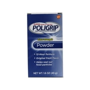 (6 pack) PoliGrip Super Denture Adhesive Powder, Extra Strength, 1.6 oz (45 g)