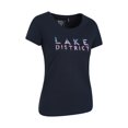 thumbnail image 3 of Mountain Warehouse - Camiseta Lake District Impreso de Orgánica para Mujer (Marino), 3 of 5