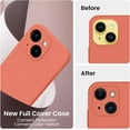thumbnail image 3 of for iPhone 14 Case, Silicone Upgraded [Camera Protection] Phone Case with [2 Screen Protectors], Soft Anti-Scratch Microfiber Lining Inside, 6.1 inch, Pink Pomelo, 3 of 6