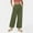 Army Green, variant on Women Pants under $5! Xqxayjr Linen Pants Women Summer Wide Leg Casual Cotton Linen Pants High Waisted Drawstring Lounge Pants Beach Trousers with Pockets