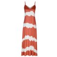 thumbnail image 5 of up to 60% off Gifts Usmixi Womens Dresses Sleeveless V-Neck Striped Print Casual Long Summer Dress Beach Vacation Spaghetti Strap Plus Size Long Dresses Orange XL Up to 65% off, 5 of 7