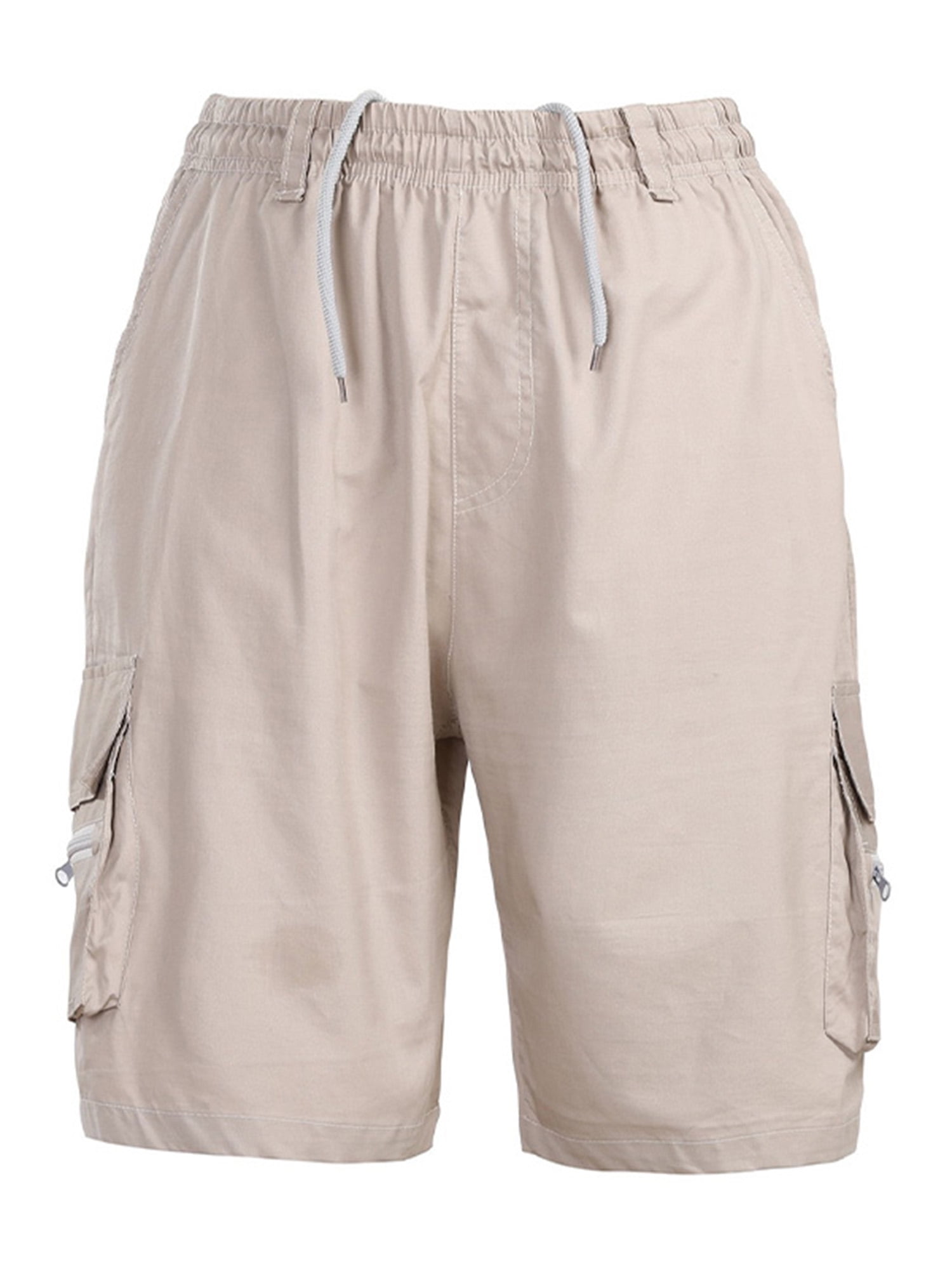 Avamo Men Cargo Shorts Solid Multi Pocket Plus Size Casual Loose ...