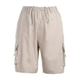 thumbnail image 1 of Innerwin Beach Shorts High Waist Men Summer Short Pants Holiday Solid Color Lounge Bottoms Gray XXL, 1 of 4