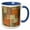 Blue/White, variant on 3drose, Design Like Copper, 11oz Two-tone Green Mug