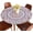 Colorful Mandala, variant on Onyx Marble Round Tablecloth Elastic Edged Brown Washable Reusable Tablecloths for Kitchen Picnic Party 40-44 inch