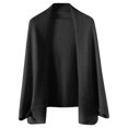 thumbnail image 4 of JIAYUE Women's Cardigan Open‑Front Poncho Shawl Cape Wide Sleeves Solid Color Ribbed Soft Knit Layering Top For Fall Workout Wear, 4 of 4