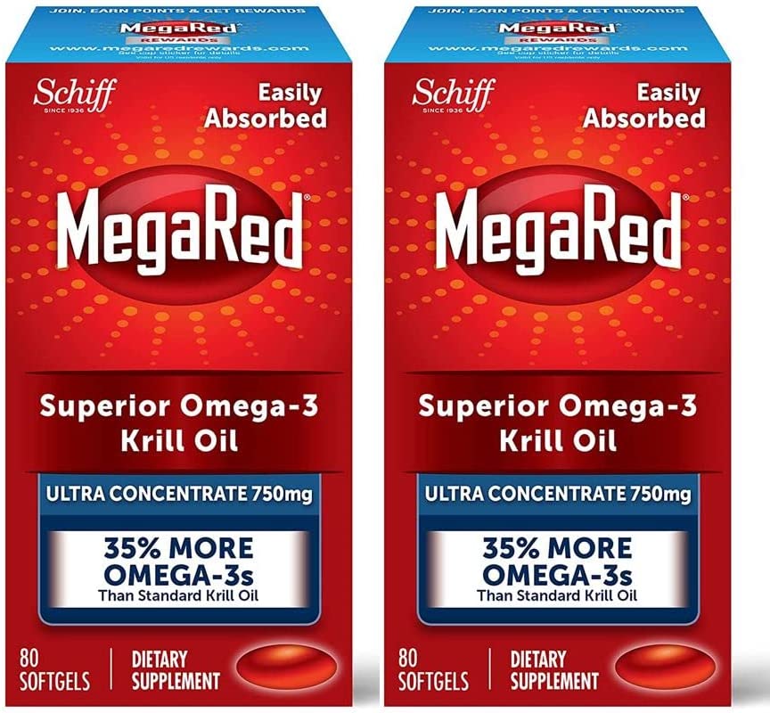 MegaRed Ultra Strength Krill Oil Omega 3 Supplement, 750mg Krill Oil