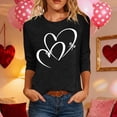 thumbnail image 1 of TaTaai Women's A 3/4 Sleeve Christmas Printed Round-neck Top Gift, 1 of 6