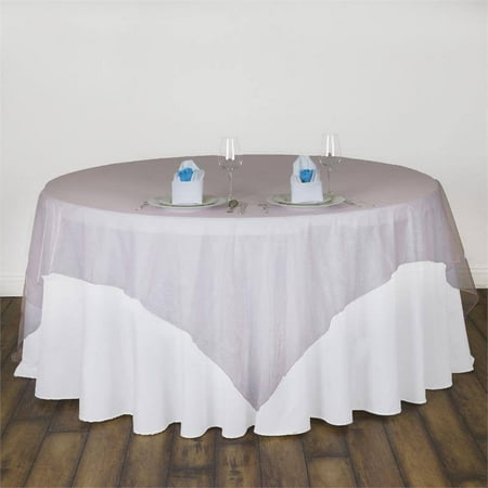 

Efavormart Pink Organza Square Tablecloth Overlay 90x90 Square Tablecloth Cover For Wedding Party Event Banquet