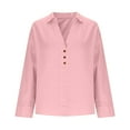thumbnail image 4 of Ounisa Button Down Shirt for Women Collared Office Work Blouses Long Sleeve Shirts with Pocket Shirts, 4 of 6