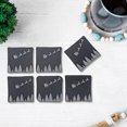 thumbnail image 2 of Maison Concepts Coaster 6 Pc Square Printed Coaster Santa Reindeer - 4 L x 4 W, 2 of 3