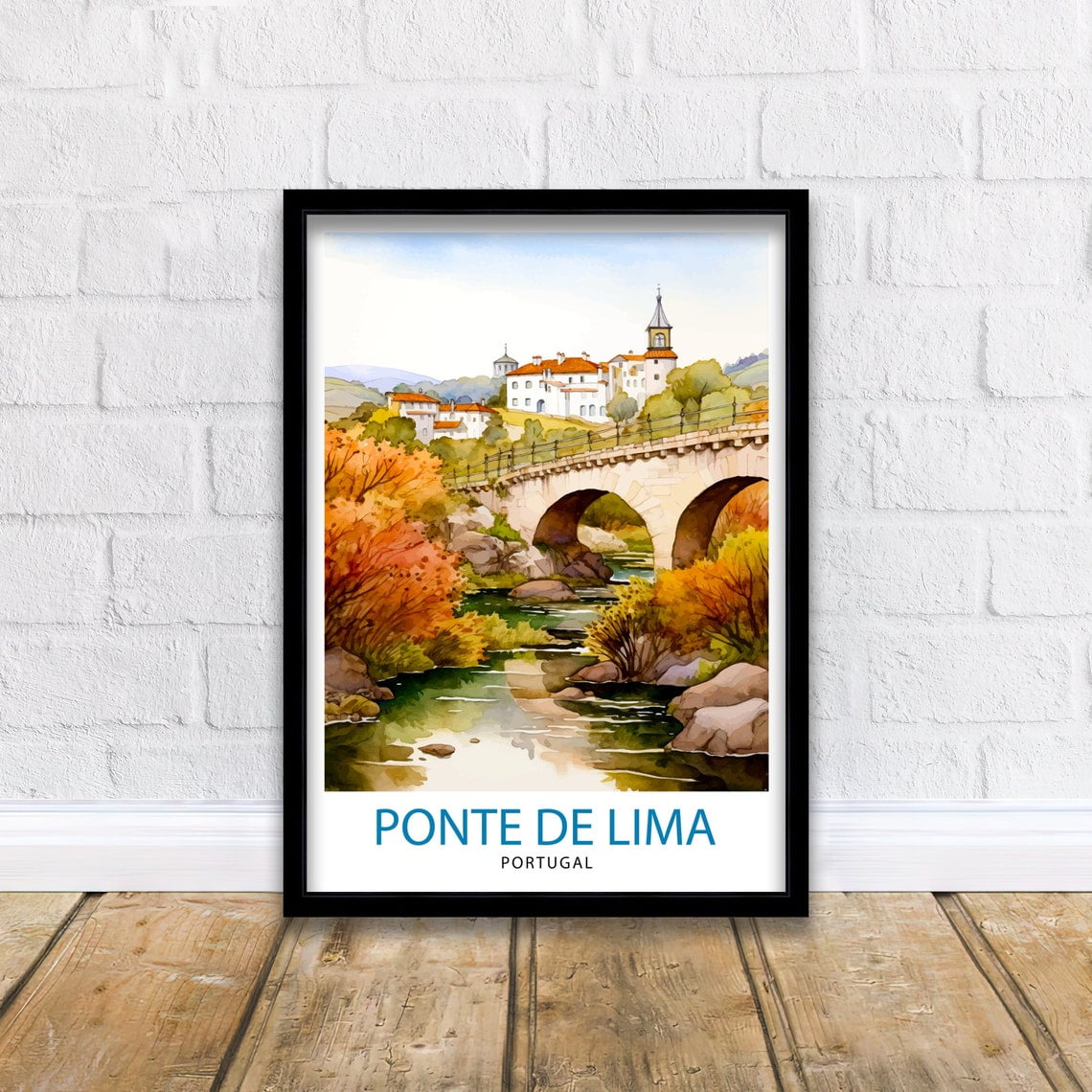 Ponte de Lima Portugal Travel Print Ponte de Lima Wall Decor Ponte de Lima Poster Portugal Travel Prints Ponte de Lima Art Print Ponte, Poster Only