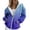 Blue, variant on Women's Gradient Color Zipper Hoodie, Half Zip Stand Collar Pullover with Pocket, Oversized Casual Long Sleeve Sweatshirt for Streetwear, Daily Wear and Outdoor Activities Black L
