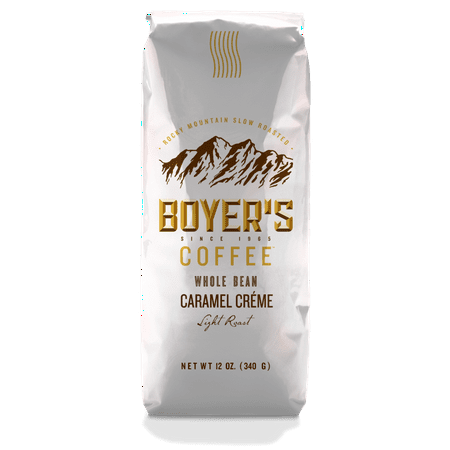 Boyer's Coffee Caramel Crème Flavored Coffee, Whole Bean,