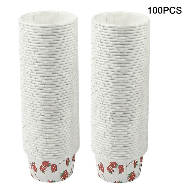 100PCS Mini Cake Baking Cups, Paper Round Cupcake Liners Muffin Cases para Fiesta Boda