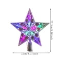 thumbnail image 3 of Christmas Tree Topper, Crystal Star Ornament, LED Light Decor, Multicolor Flashing Effect and Sturdy Reusable Build for Tree Branches, Mantel Shelves and Holiday Gatherings., 3 of 7