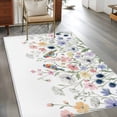 thumbnail image 2 of Spring Flowers Area Rugs 4'x6', Washable Small Throw Rugs for Office Bathroom, Colored Birds Country Floral Leaves Botanical Indoor Outdoor Rug Non-Slip Low Pile Carpet Runner Reversible Floor Mats, 2 of 8