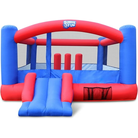 UPC: 0843812134255 | Sunny & Fun Bounce House  Nylon Inflatable Bouncy House for Child Outdoor with Blower