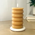 thumbnail image 3 of Mainstays Single Wick 3" x 5" Bubble Pillar Candle, Unscented, Orange, 3 of 8