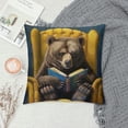 thumbnail image 2 of Autua Bear Graphic Decorative Cushion Throw Pillow Cover for Home Couch Living Room Bed Sofa Square Aesthetic Decorative 1PC 18x18in, 2 of 5