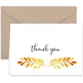 thumbnail image 3 of Fall Leaves Thank You Note s & Kraft Envelopes - 25 Pack, 3 of 5