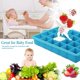 thumbnail image 2 of 3 silicone ice cube trays with removable lids, each with 24 ice cubes for use in the freezer (purple, green, light blue), 2 of 4