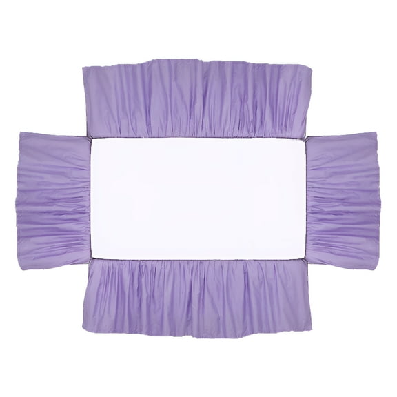 AUQ Bed Dust Cover Easy Installation Baby Crib Bed Skirt Soft Elastic Toddler Crib Bedding Skirt for Bedroom