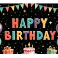 thumbnail image 4 of Decorative Banner Happy Birthday Colorful Design Birthday Banner Balloon Decoration Star Confetti for Birthday Party Kids Celebration Event, 4 of 8