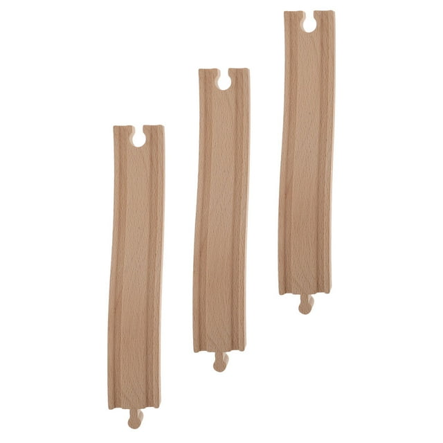 Luxshiny Railway Accessories 3Pcs Wood Train Track Toy for Assembling and Educational Development Children