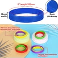 thumbnail image 3 of 50 pcs Silicone Elastic Wristbands. Customizable Blank Rubber Bracelet Wholesale Bulk Bracelets, 3 of 5