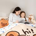 thumbnail image 4 of Erosebridal Capybara Lover Queen Comforter Set For Kids,Cartoon Rodent Animals Bedding Comforter Set For Girls Boys Reversible 3pcs, 4 of 7