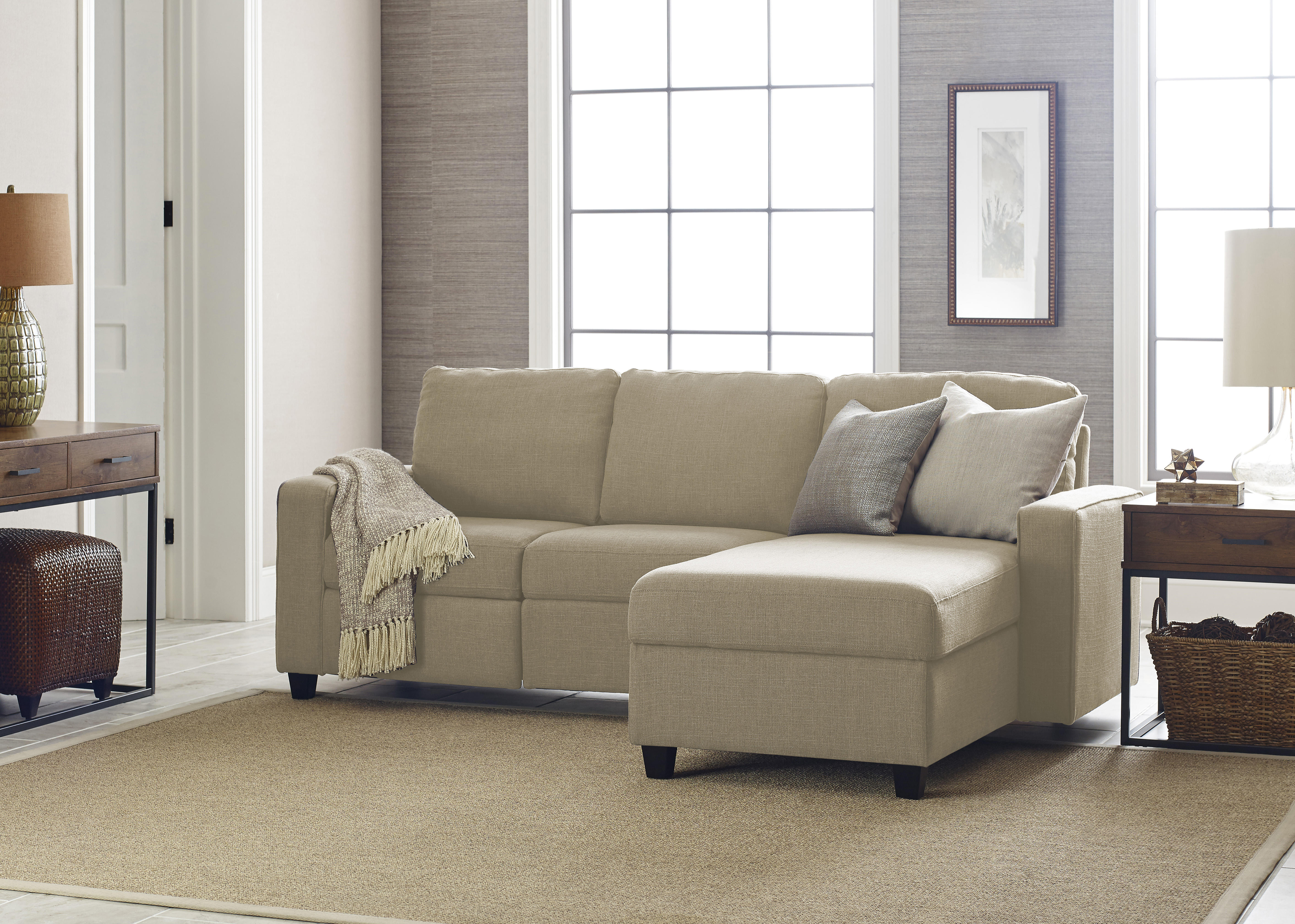 Serta Palisades Reclining Sectional with Right Storage Chaise - Oatmeal - image 4 of 9