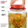 thumbnail image 4 of 1 Gallon Glass Jar With Lid (2 Pack) 128 oz Large Mason Jars Wide Mouth for Sun Tea, Big Kombucha Jugs for Fermentation, Kimchi Container, Cabbage, Tomatoes, Pickles, Hot Peppers, Duck Eggs, 4 of 7