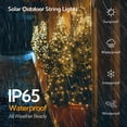 thumbnail image 4 of Cadena de luces solares Woohaha, 22 m, 200 LED, control remoto blanco cálido, 4 of 7