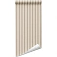 thumbnail image 4 of RollsRolla Neutral Beige Stripe Peel and Stick Fabric Canvas Wallpaper Temporary Wallpaper for Accent Wall Bathroom Bedroom Living Room Brown, 4 of 8
