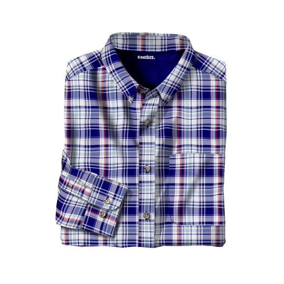 KingSize Men's Big & Tall Long Sleeve Wrinkle Free Sport Shirt