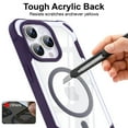 thumbnail image 2 of ELEHOLD Magnetic Designed for iPhone 12 Pro Case, Compatible with MagSafe, Military-Grade Drop Protection Not Yellowing Clear Phone Case for iPhone 12 Pro with Shockproof Bumper,Purple, 2 of 6