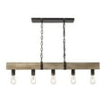 thumbnail image 3 of Golden Lighting Garrett 5-light Island Light in Antique Black Iron, 3 of 6