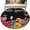 Black, variant on Round Rug 7Ft Washable Non-Slip, Spring Flowers Circle Area Rugs for Living Room Bedroom, Watercolor Country Colorful Floral Black Indoor Floor Mats Carpet Runner for Home Decor Aesthetic