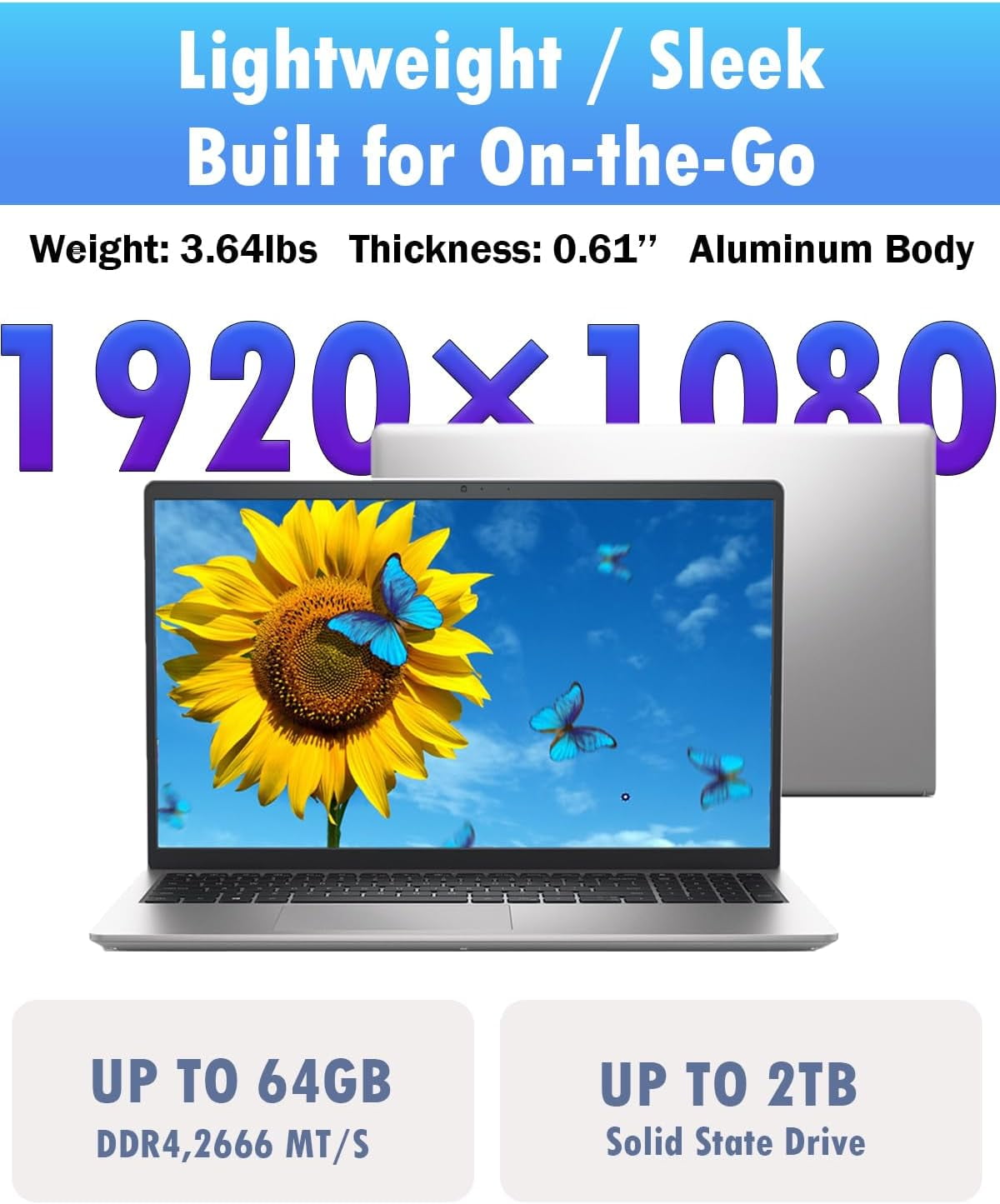 Dell Laptop 15.6-inch FHD 120Hz Display, 13th Gen Intel Core i7-1355U, 16GB DDR4 RAM, 1TB SSD, Intel UHD Graphics, Backlit Keyboard, Fingerprint, Windows 11 Pro, Silver
