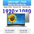 thumbnail image 6 of Dell Laptop 15.6-inch FHD 120Hz Display, 13th Gen Intel Core i7-1355U, 64GB DDR4 RAM, 2TB SSD, Intel UHD Graphics, Backlit Keyboard, Fingerprint, Windows 11 Pro, Silver, 6 of 7