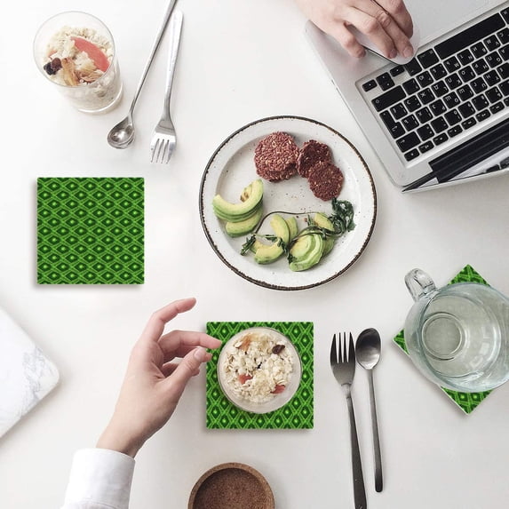 FMSHPON Merry Christmas Theme Set of 6 Coaster for Drinks, Absorbent Ceramic Stone Coasters Cup Mat with Cork Base for Home Kitchen Room Coffee Table Bar Decor