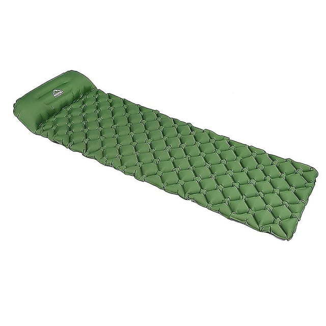 Colchón de camping Widesea con almohada para mochilero, con bomba, verde