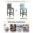 thumbnail image 3 of Aqua Marble Bar Stool Covers Set of 4, Modern Abstract Gradient Water Fluid Art Stretch Washable Bar Chair Covers with Backs, Removable Pub Counter Height Chair Cover for Kitchen Dining Room Cafe, 3 of 7